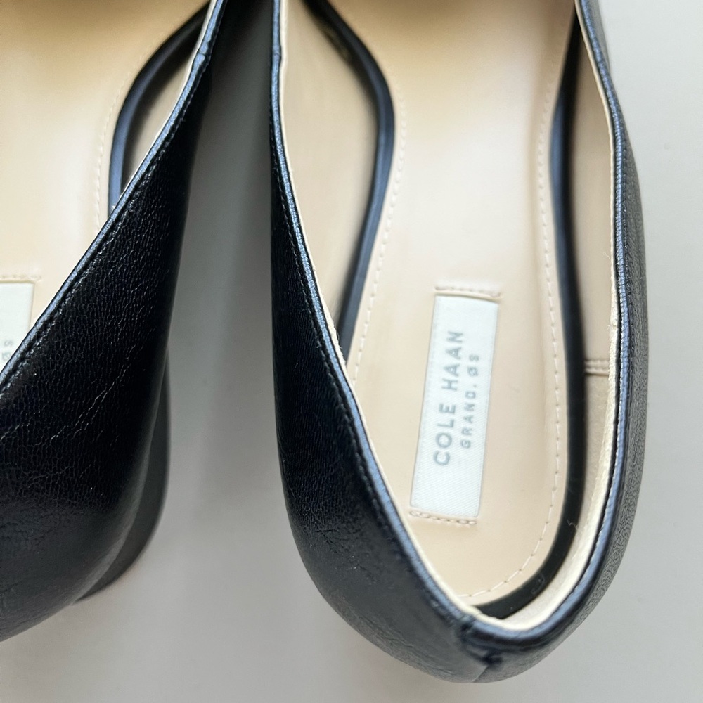 Cole Haan Women's Black Leather Flats - Picture 5 of 7